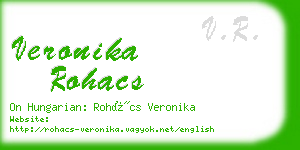 veronika rohacs business card
